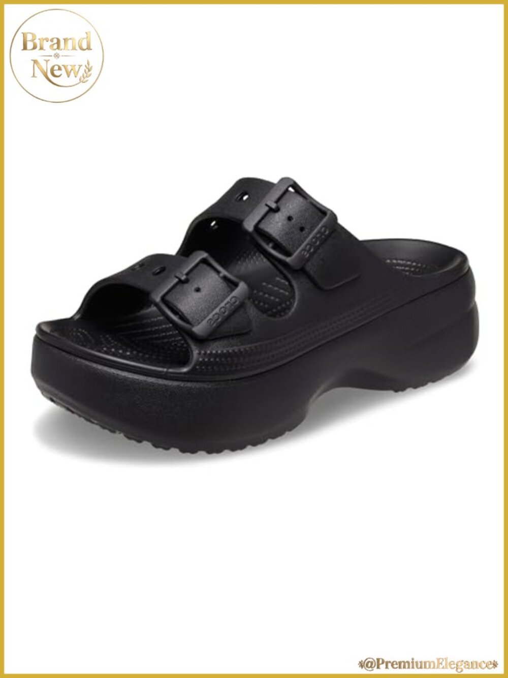 Crocs Classic Saturday Platform Sandals Adjustable Buckle Comfort